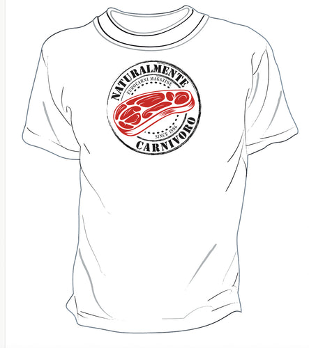T-shirt Naturalmente Carnivoro new logo White