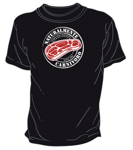 T-shirt Naturalmente Carnivoro new logo Black